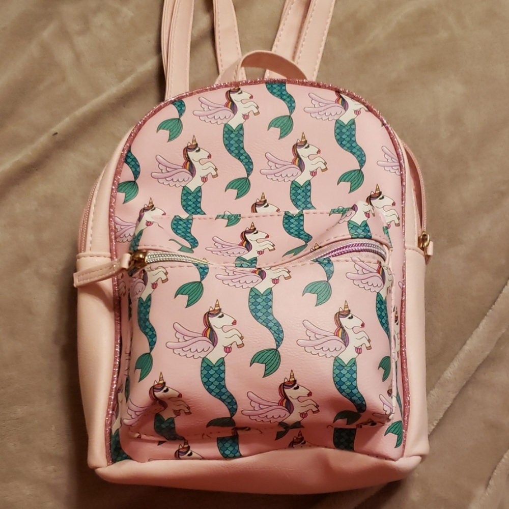 Small leather backpack